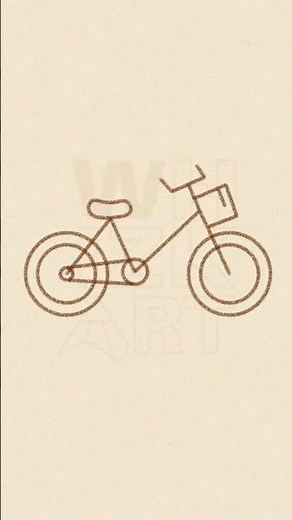 BICYCLE easy drawing step by step tutorial