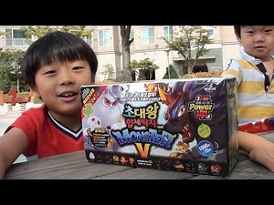 하하동하 준하와 함께 초대왕 합체딱지 MONSTER V 몬스터 빌리지 황금딱지를 찾아라!! smash tag 'king ddagji' Toy 하하키즈토이