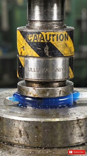 Don’t Try This! Syringe vs Hydraulic Press 😳 #hydraulicpress #oddlysatisfying #asmr #shorts