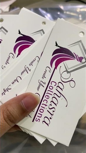 Hang tags that speak your brand. #hangtags #wovenlabels #mayanklabels