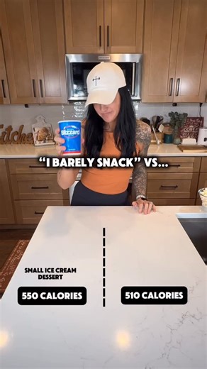 Britt Mudd || 125lbs Lost on Instagram: "Most snacks don’t fill you up & a small ice cream can take out your calorie budget in just a few spoonfuls. We overcomplicate weight loss, but most of the time it comes down to choosing snacks that actually satisfy you instead of ones that disappear in a few bites & leave you reaching for more. This is how you stay consistent. This is how you avoid the 8pm pantry dive. This is how you build a lifestyle — not another restart. High-volume snacks matter. Awa