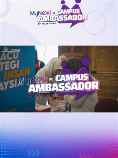 More than just a campus experience, it’s a step towards becoming career-ready 🚀 Through the MyNext Campus Ambassador Programme, students gain industry exposure, expand their networks and strengthen essential skills in communication, leadership and presentation. 🎥 Hear from our Campus Ambassadors as they share how the programme helped them understand their strengths, improve their résumés and prepare for future career opportunities. #MyNext #MyNextCampusAmbassador #TalentCorp #CareerReadiness #