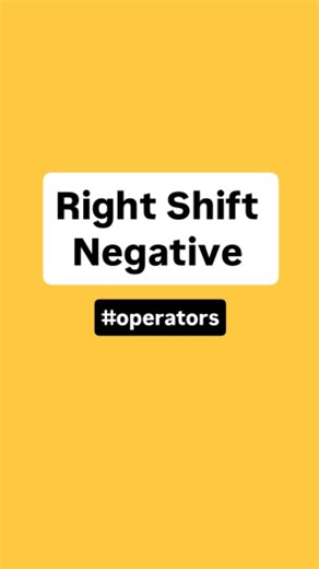 Enjoy Healthy Code on Instagram: "Right Shift Negative (operators) #python"