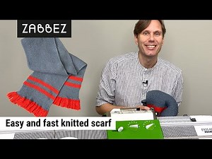 Machine knitting an easy beginner scarf | Passap Duomatic 80