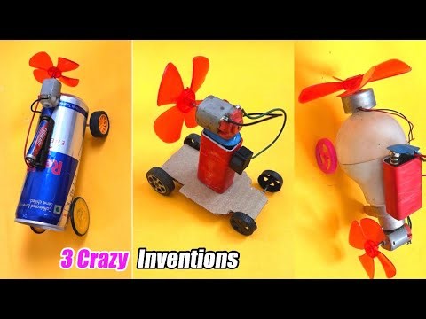 3 Awesome DC Motor Life Hacks | Amazing Crafts Ideas With DC Motor | Crazy ideas