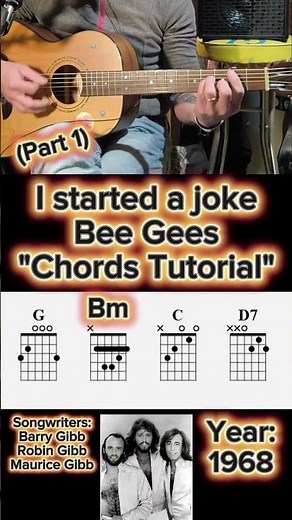 I started a joke (Bee Gees) TUTORIAL 🎸 (Part 1) #guitartutorial #tutorialchitarra