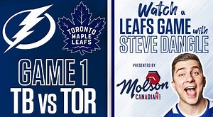 Watch Maple Leafs vs. Lightning, Game 1 with Steve Dangle