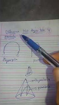 Difference between parabola and hyperbola