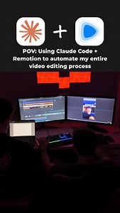 Claude just got video editing superpowers. Remotion is now a Claude Code skill — meaning you can generate, edit, and render professional videos entirely through conversation. Why this matters: Video editing has always been the bottleneck. Hours in Premiere or Final Cut just to cut clips, add text, sync audio. Now Claude can write React-based video code that renders frame-perfect content on command. Use cases that actually hit: → Batch create social clips from a single script → Auto-generate expl