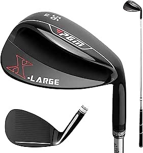 PGM X-Large Golf Wedges for Men & Women - 56/60 Degree Sand Wedge Lob Wedge Right Hand - CNC Clubface Groove - Milled Face for More Spin - Easily Escape from Bunker