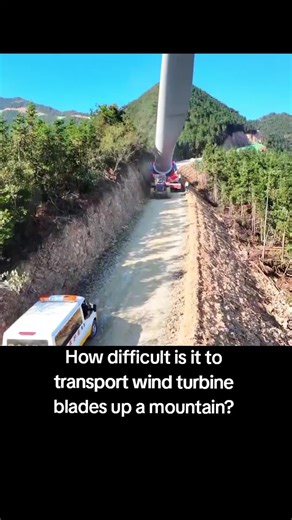 Challenges of Transporting Wind Turbine Blades Up a Mountain