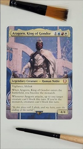 Aragorn, King of Gondor Extended Art MTG Alter