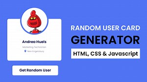 Random User Card Generator With Javascript | Coding Artist