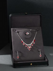 Premium Black Leather Jewelry Boxes#JewelryPackaging #LeatherJewelryBox#LuxuryPackaging