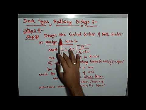 deck type railway bridges||design steps!!steel