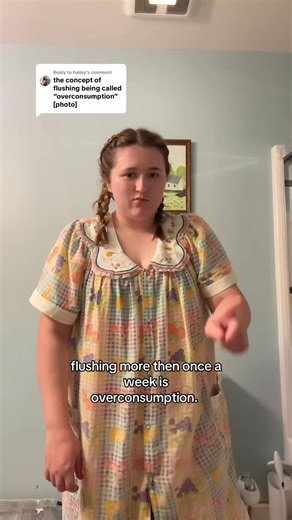 jaz on Instagram: "nobody NEEDS to flush everyday, it’s overconsumption. #overconsumption"