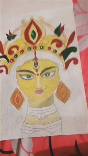 durga ji Drawing 🌸 #shorts #art #drawing#durga