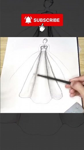 How to Draw a Bride in Wedding Dress#shorts #drawing #fashionndesigns #bridal #drawingtutorial