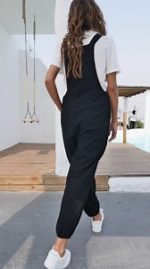 Watch Women's Casual Baggy Overalls Jumpsuit with Pockets on Amazon Live