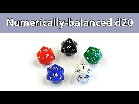Numerically-balanced d20 dice