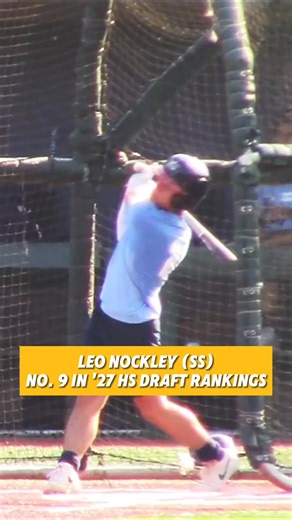 Leo Nockley stock 📈 He has a short, direct path to the ball with his lefthanded swing, and showcases crisp and clean actions on the field 🔥 | Baseball America