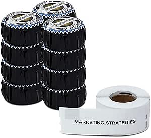 OfficeSmartLabels 9/16 x 3-7/16 inch, White File Folder Labels, Compatible with 30327 (12 Rolls / 130 Labels Per Roll)