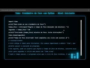Cronômetro de Foco com Python - Nível Iniciante