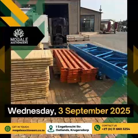 🔥 BIG GENERAL WAREHOUSE AUCTION – VEHICLES & MACHINERY 🔥 Get ready for massive savings on quality stock going under the hammer! 📅 Auction Date: Wednesday, 3 September 2025 ⏰ Time: 10:00 AM 📍 Venue: 1 Engelbrecht Str., Oatlands, Krugersdorp 💳 Registration Fee: R5,000 🔎 Viewing Days: ➡️ Monday, 1 Sept | 8:00 AM – 4:00 PM ➡️ Tuesday, 2 Sept | 8:00 AM – 4:00 PM 🚗 Vehicles • ⚙️ Machinery • 🏭 General Warehouse Stock 👉 Don’t miss your chance to score unbeatable deals – make sure you’re registe
