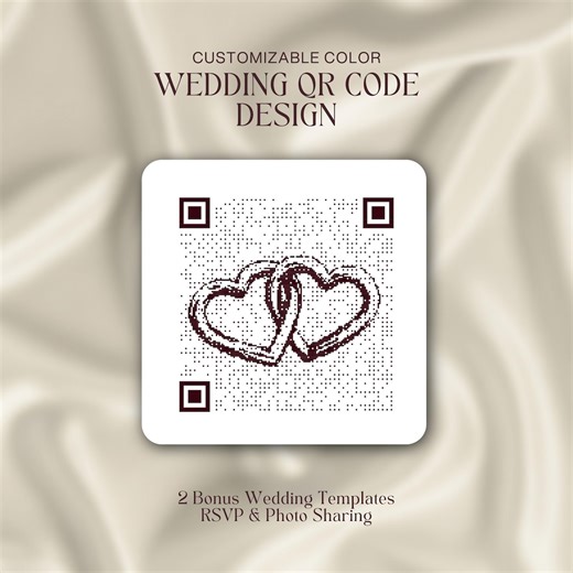 Wedding QR Code Design With RSVP, Share the Love and Welcome Templates | Digital Download - Etsy UK