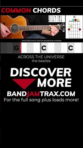 Across The Universe by The Beatles | EASY GUITAR LESSON | Scrolling Chords