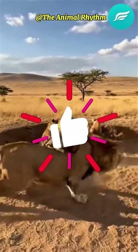 Loudspeaker Prank Backfires! Hyenas CHASE Lion & Lemur! 😱🦁💨 #Shorts #AnimalChase #Comedy