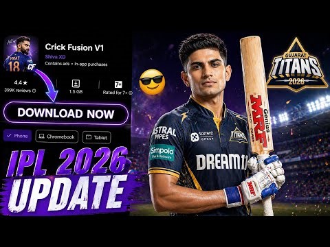 Crick Fushion Ipl 2026 Update Download & Full Review !