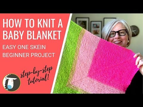 Baby Blanket Knitting | How to Knit a Square Baby Blanket Tutorial