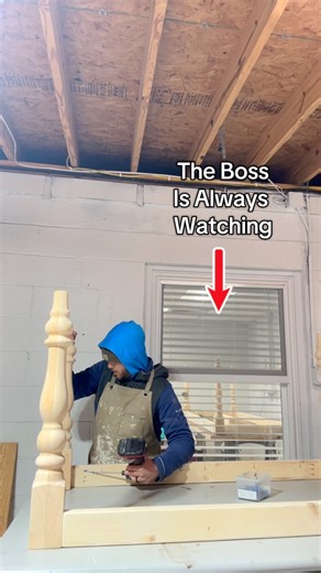When the boss is always watching… also known as my wife 😅 Real wood, real craftsmanship, and top-tier quality control in the shop every day. Handmade furniture comes with a lot of details, and this is how we make sure each piece is done right. Find us on Etsy at CapeFearCurbside or on the web Curbside Treasures NC. #realwood #handmadefurn #woodwork #woodworker #curbsidetreasures | Curbside Treasures LLC