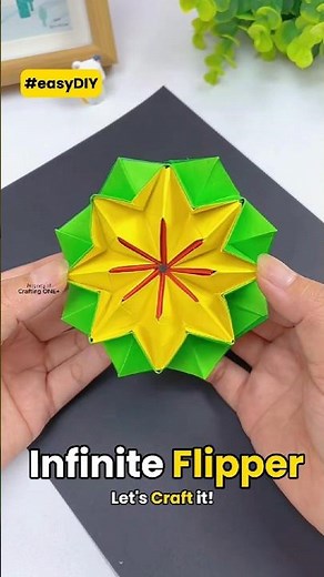 DIY Origami Infinity Flipper ✨ Stress Reliever Made with Color Paper #shorts #origami