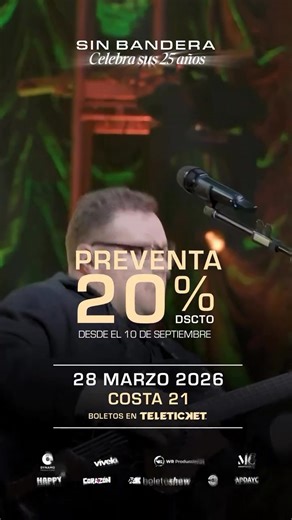 Sin Bandera En Peru 2026 Venta desde 10 De Septiembre en Teleticket | Zero Live | Facebook