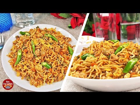 Chicken Maggi Recipe | Spicy Maggi Noodles | Chicken Maggi Street Food | Egg Chicken Maggi [RECR1]