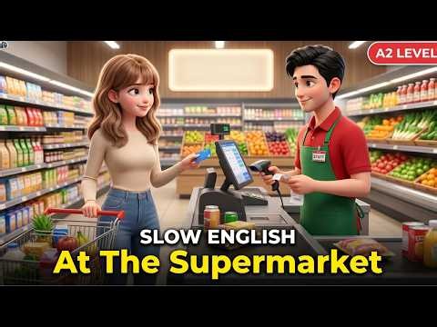At The Supermarket | Easy English Listening & Speaking Practice for Beginners | Daily English