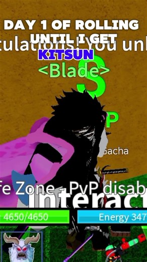 day 1 of Rolling until i get kitsun#roblox #kitsune