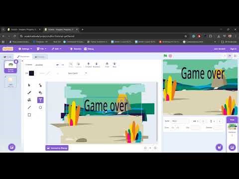 Making game over background in scratch #pubg #ai #tutorials watch and learn #ai #scratch
