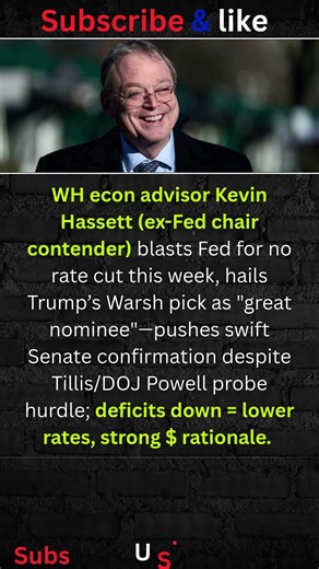 Hassett: Warsh Fed WIN! #shorts #USA #NEWS