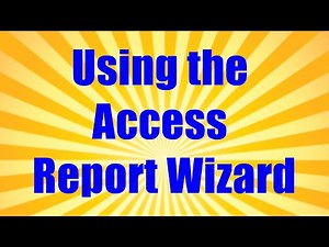 Microsoft MS Access Training Tutorial Report Reports Wizard