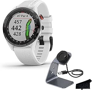 Garmin Approach S62, Premium Golf Mapping GPS Virtual Caddie Smartwatch w/Signature Stand and Cloth