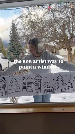 Easy window painting hack, great for kids too! Pens linked in description