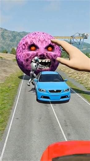 Big & Small Cars vs Giant Hand Slap - BeamNG.drive #viralgaming