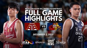Letran vs. Perpetual (Men's Basketball Highlights) 🏀 The Letran Knights drew first blood in their best-of-three #NCAASeason101 semifinals series against the Perpetual Altas on Wednesday, 77-73! Watch the highlights of the game here. Catch the games LIVE on GTV and Heart of Asia (HOA), or via livestream on NCAA Philippines and GMA Sports' YouTube accounts! #BuildingGreatness #GMASports | GMA Sports PH