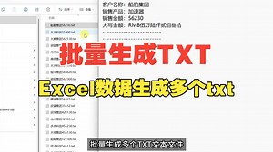 Excel明细数据批量生成多个txt文件，超好用！将Excel数据写入到txt模板，批量生成多个txt文件。