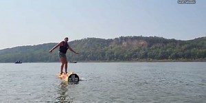 Local woman makes log rolling history