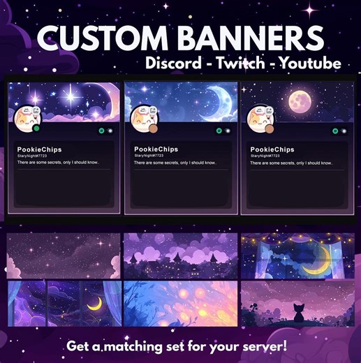 Custom Profile Banners Discord, Personalize Banners, Customized Banners, Discord Dividers, Twitch Custom Banners, Youtube Banner - Etsy