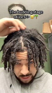 Did you like the budding stage? 😭 Here are some facts 👇🏾 • Budding is normal, leave it alone, don’t stretch it because it is an essential part of the locking process 🌱 • Budding is the transitional stage from loose hair to locked hair. This process is when you hair begins to tangle and mat! 🙌🏿 • Excessive Frizz is normal, do not panic, it’ll go down with time 🤞🏾 Budding is an extremely interesting part of the journey, at least in our eyes 🔥 🎥: @A D E 🇳🇬 on TT #locs #locjourney #natur